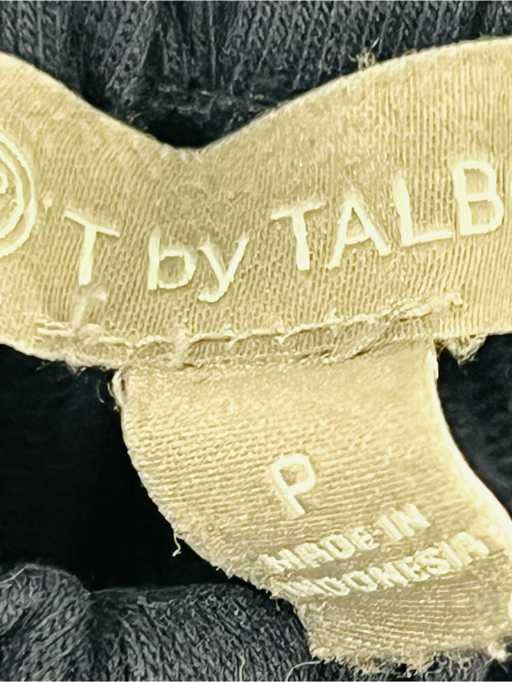 T By Talbots Navy Blue Pull On Elastic Stretch Waist Slash Pockets Mid Rise Sz P - Picture 5 of 6